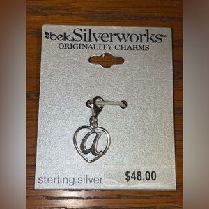☀️Sterling silver “A” bracelet charm